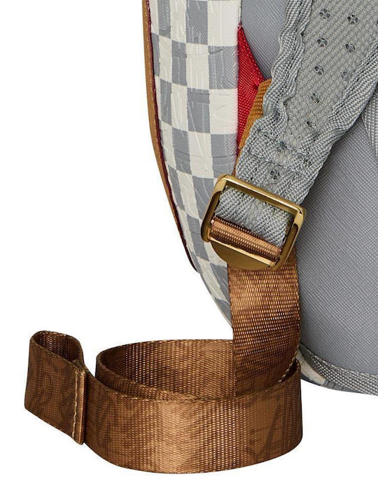 Sprayground Σχολική Τσάντα Πλάτης Γυμνασίου - Λυκείου EMBOSSED CHECK CREAM DLXSV