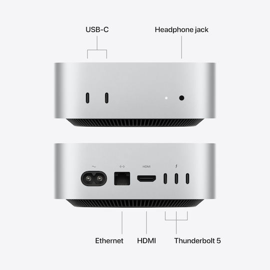 Apple Mac Mini 2026 (M5 Pro 15-ядрен/24GB/512GB SSD/MacOS) 16-ядрен GPU