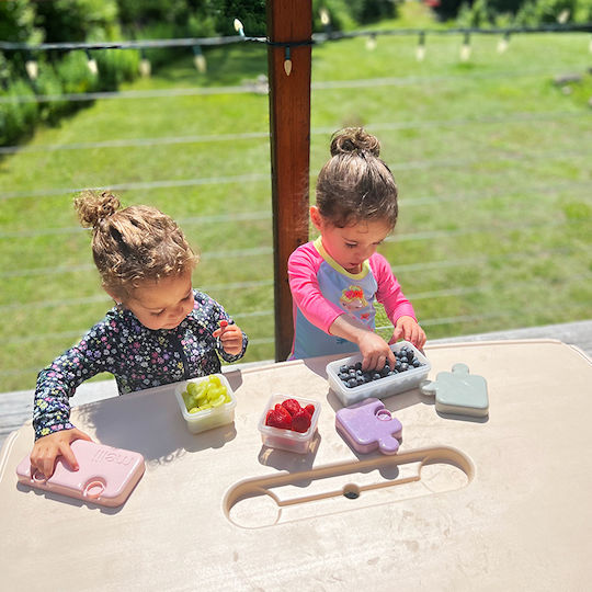 Melii Kinderlebensmittelbehälter Abendessen-Set aus Silizium 0,2 Liter Lila