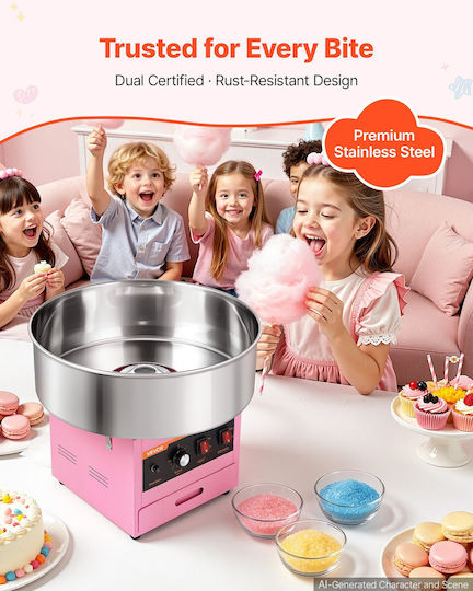 Vevor Candy Floss Maker 43.5cm Pink