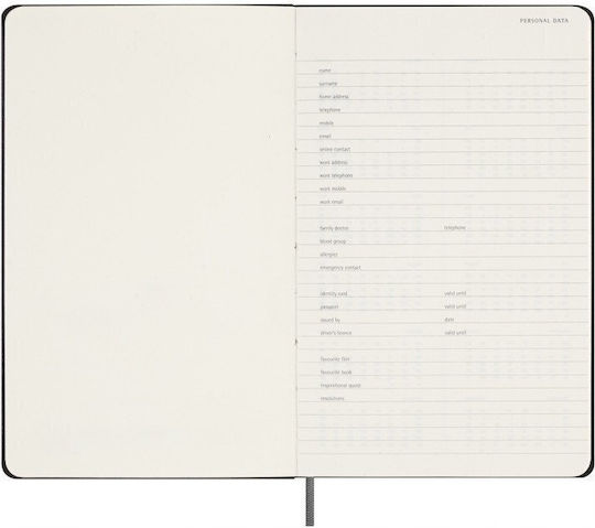Moleskine Бележник A5 с Твърда Корица Черен