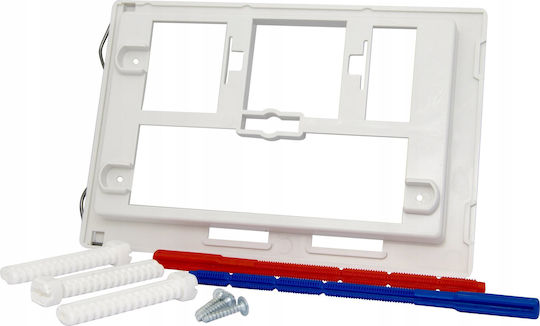 KK-Pol Wall Mounted Plastic Toilet Flush Rectangular Low Pressure Red