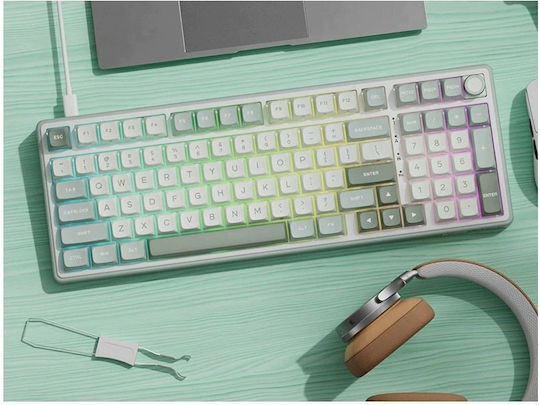 Royal Kludge RK R98Pro Гейминг Клавиатура с Небесносини превключватели и RGB осветление (Английски US) Небесносин цвят