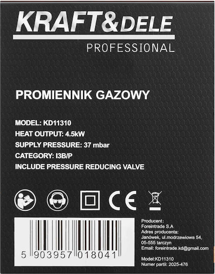 Kraft & Dele Încălzitor cu ventilator industrial pe gaz 4.5kW