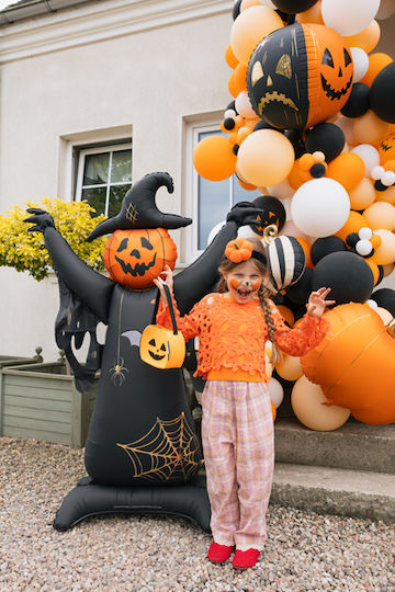 PartyDeco Halloween Folien Luftballon Jumbo Orange 152cm