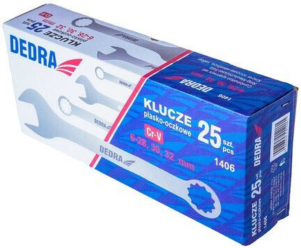 Set 25 Flat-ring Wrenches 6-32mm Ded1406
