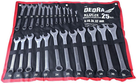Set 25 Flat-ring Wrenches 6-32mm Ded1406