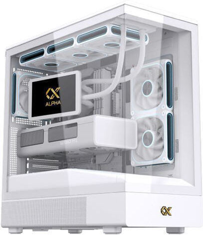 Xigmatek Sun Arctic Gaming Midi-Turm Computergehäuse mit Seitenfenster Weiß