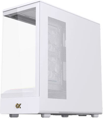 Xigmatek Sun Arctic Gaming Midi-Turm Computergehäuse mit Seitenfenster Weiß