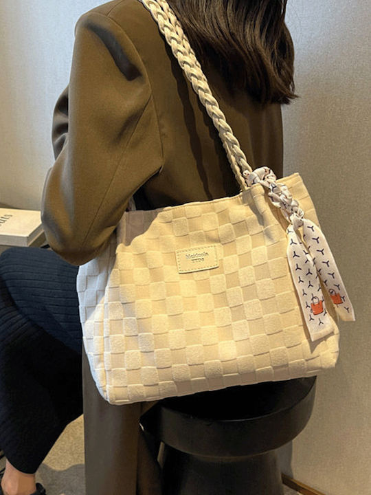 Γυναικεία Shopper Τσάντα Εκρού