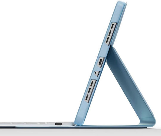 4KOM L Защитен калъф с клавиатура за Galaxy Tab S10 Lite 10.9'' SM-X406 SM-X400 2025 Син