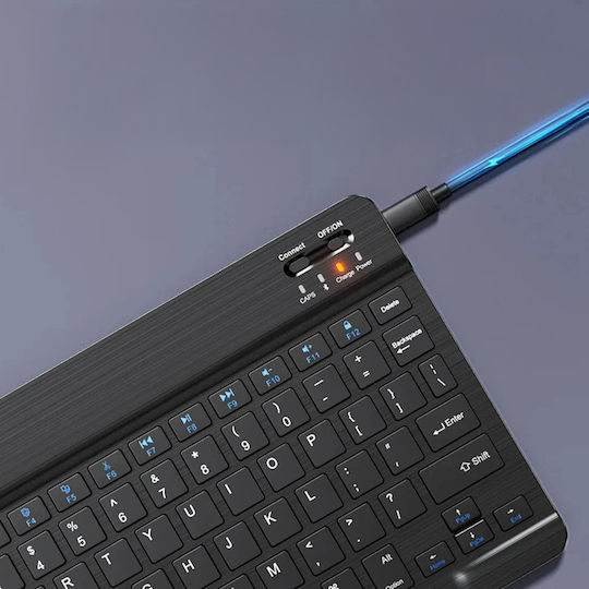 4KOM L Защитен калъф с клавиатура за Galaxy Tab S10 Lite 10.9'' SM-X406 SM-X400 2025 Черен