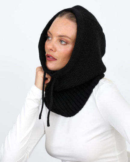 Vollgesicht Unisex Strickmütze in Schwarz Farbe