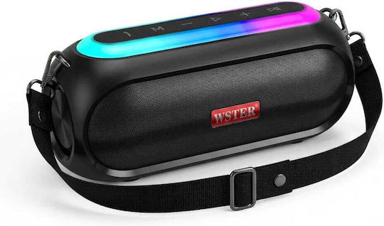 WSTER JC-830 Bluetooth Lautsprecher 40W mit Betriebszeiten (maximal) bis 15 Stunden Schwarz