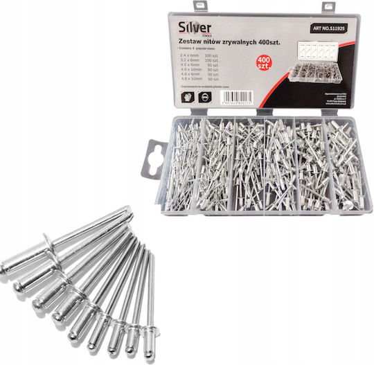 Silver Nieten Eisen M8x10mm 400 Stück