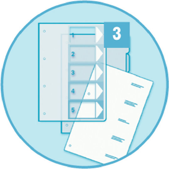 Esselte Papier Abscheider Druck A4 1-10 100213