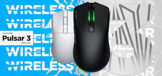 HATOR HATOR Pulsar 3 Ultra Mouse de Gaming Wireless RGB 30000 DPI Alb