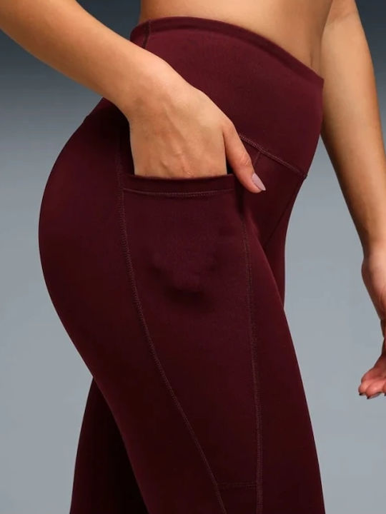 Colanți Cropped Dama Tight Burgundy