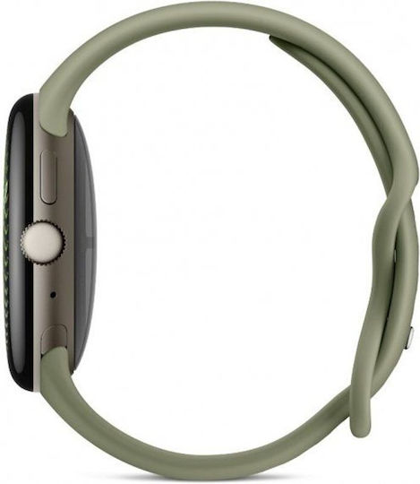 Google Pixel Watch 5 Алуминий 41mm Водоустойчив с Пулсомер (Satin Pyrite Aluminum Case / Olive Active Band)