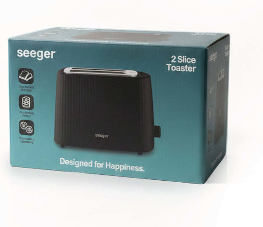 Seeger SGR150BK Toaster 2 Slots 930W Black