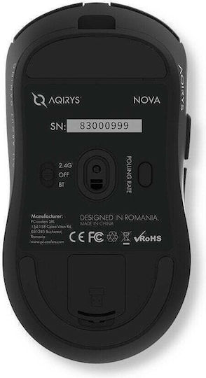 Aqirys Nova Безжично геймърско мишка 30000 DPI Черно
