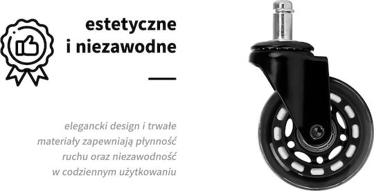 Activeshop Колело За Мебели С Подвижни Черни 5 Бройки