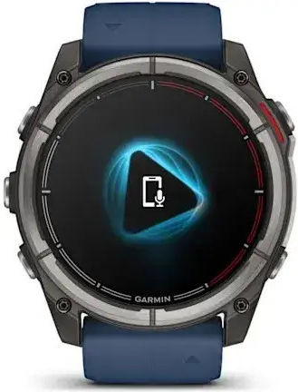 Garmin Quatix 8 Titanium 51mm Waterproof Smartwatch cu Purtător de Puls (Albastru)