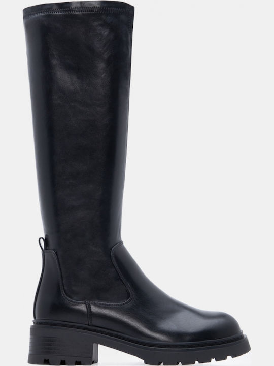 Wildleder Damenstiefel Schwarz