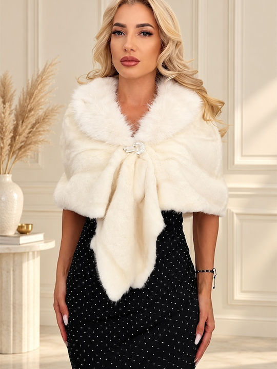 Blană Dama Scurtă Cream White