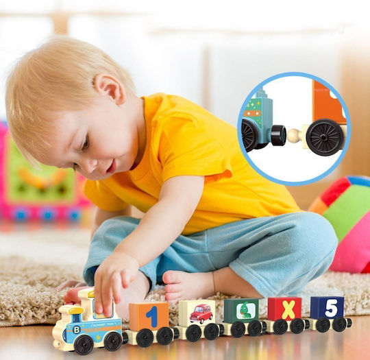 Lean Toys Τουβλάκια Train Letters & Numbers για 3+ Ετών 16τμχ