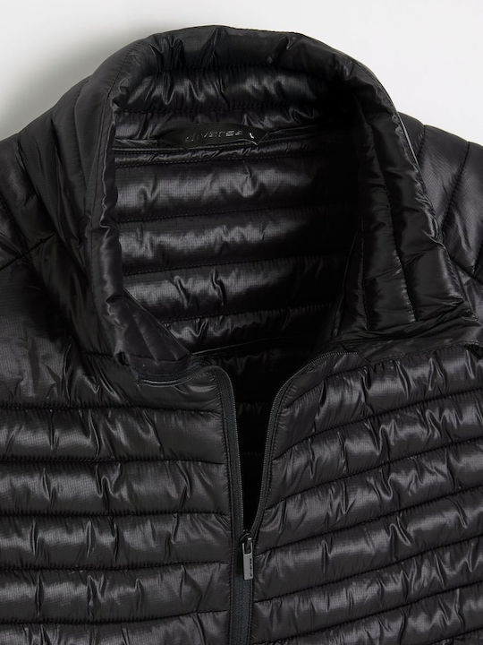 Ärmellose Winterjacke Schwarz