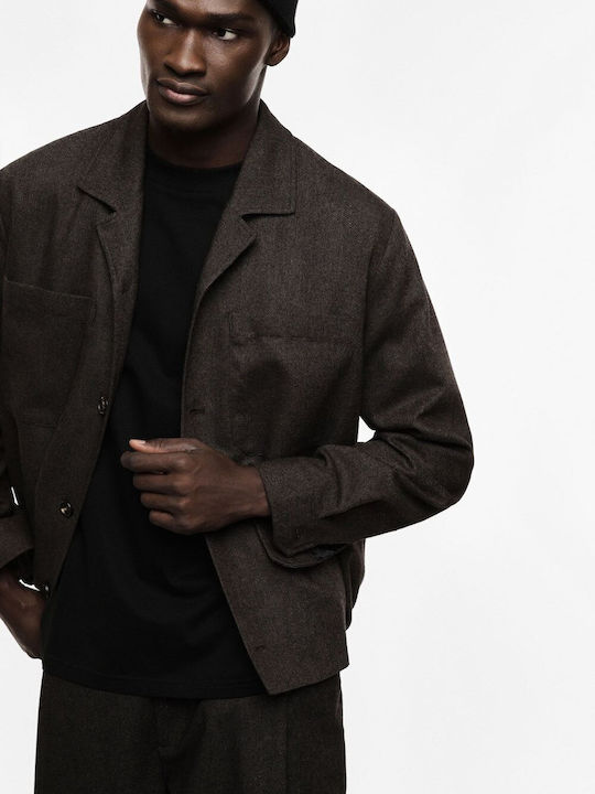 Long Sleeve Brown Overshirt