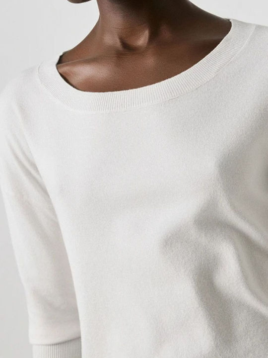 Women's Sweater with 3/4 Sleeve Vanilla