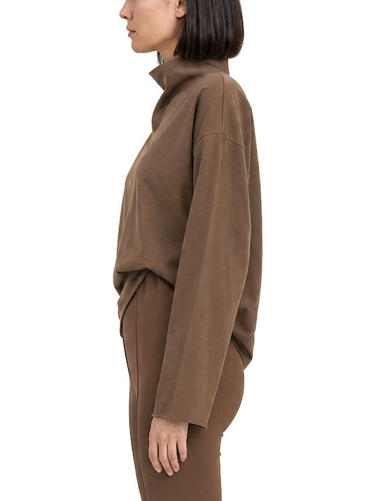 Women's Long Sleeve Blouse Camel