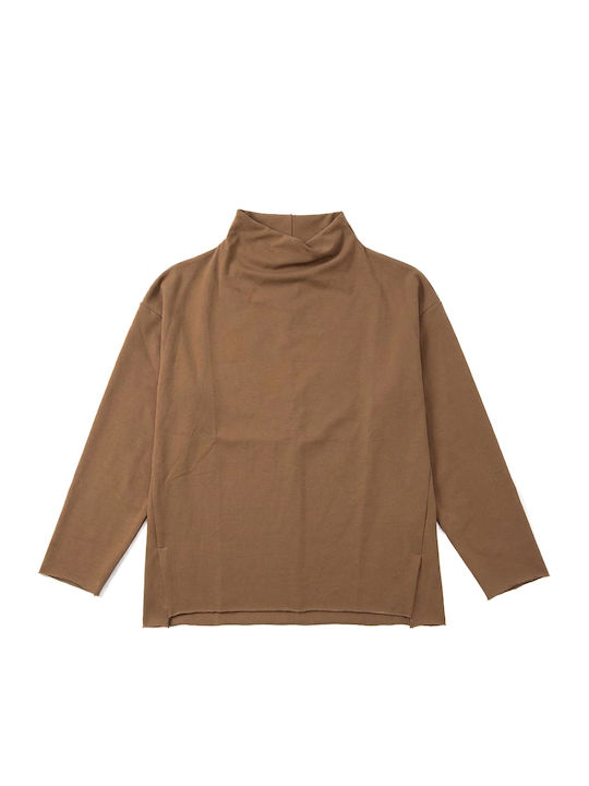 Women's Long Sleeve Blouse Camel