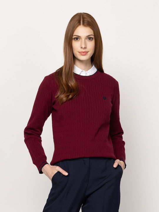 Damen Bluse Baumwolle Burgundisch