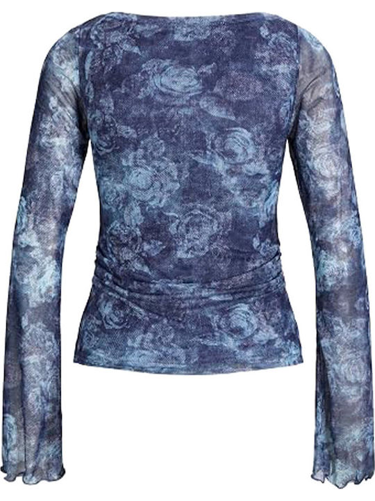 Jack & Jones Women's Blouse with Mesh Night Sky