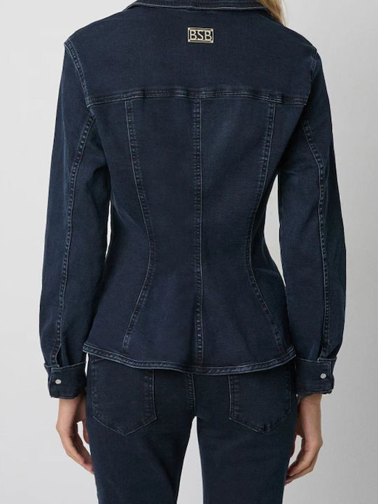 Women's Denim Jacket Dark Blue Denim
