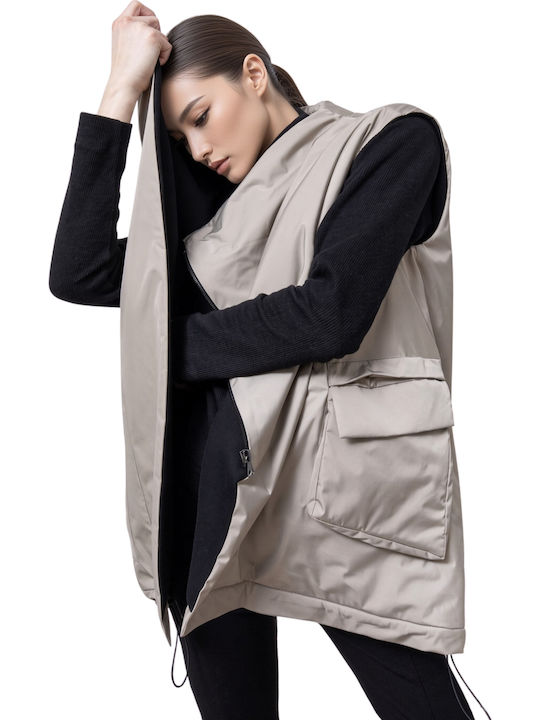 Women's Grey Puffer Jacket for Winter