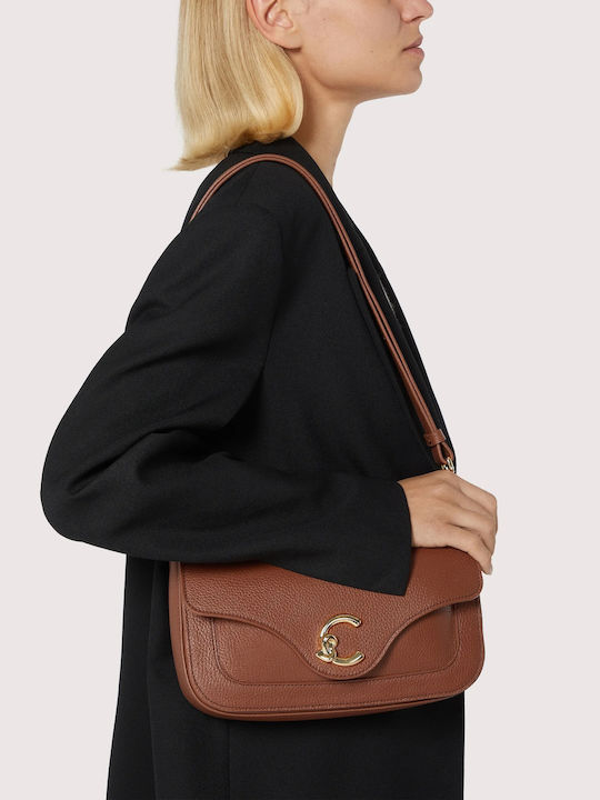 Geantă Dama de Umăr / Crossbody din Piele Tabac Maro