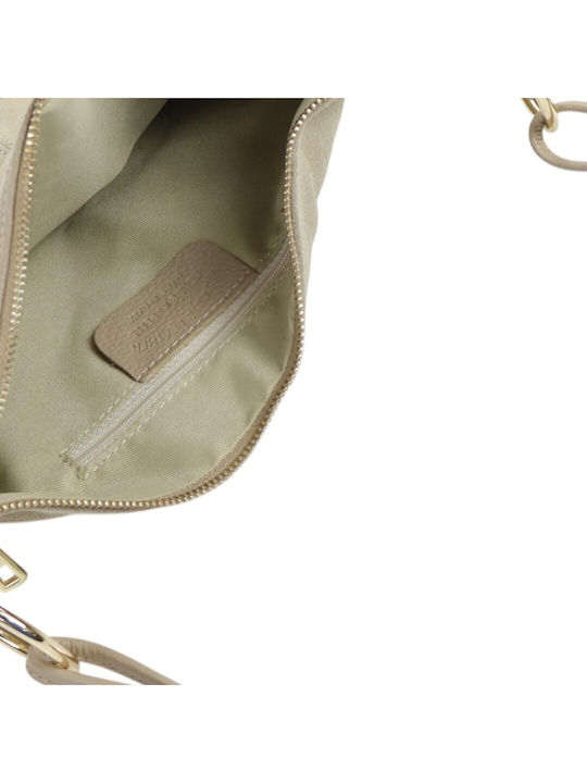 Leather Women's Shoulder Bag Taupe