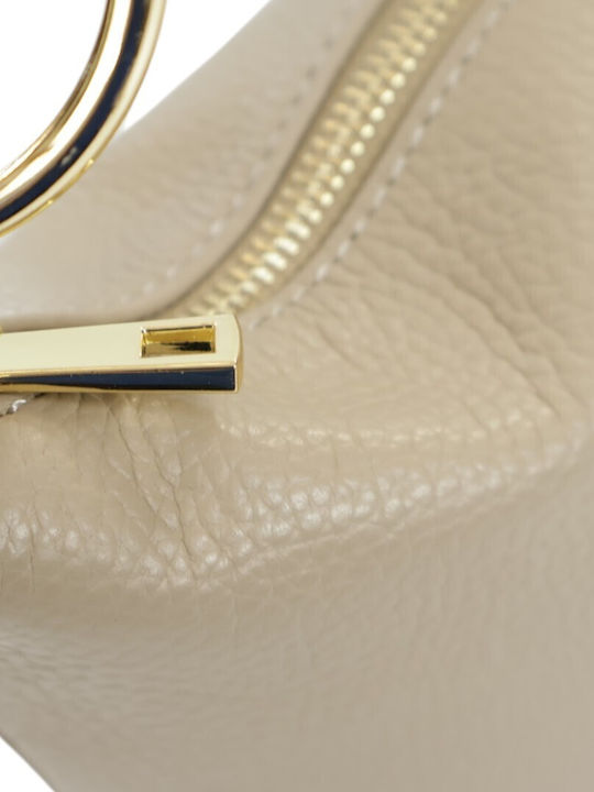 Leather Women's Shoulder Bag Taupe