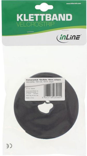 InLine Velcro Καλωδίων x16mm σε Μαύρο χρώμα (1τμχ) 59934S