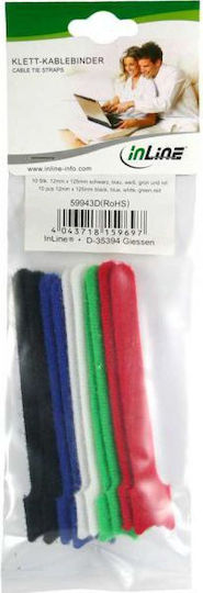 InLine Velcro Καλωδίων 125mmx12mm (10τμχ) 59943D