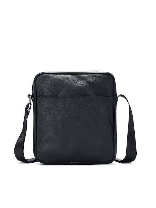 Herren Ledertasche Schulter / Crossbody Schwarz