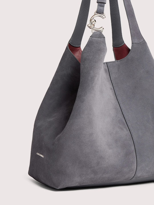 C-easy Leather Women's Tote Bag Suede Grey