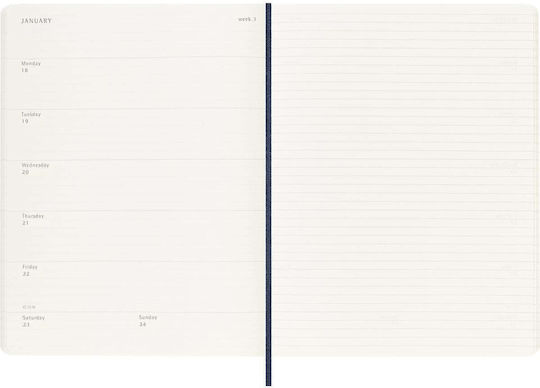 Moleskine Εβδομαδιαία Ατζέντα 2027 Μπλε 19x25εκ.