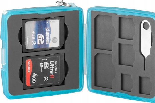 JJC MC10B Card Case 4 SD 4 SIM Durable Carry Storage Case