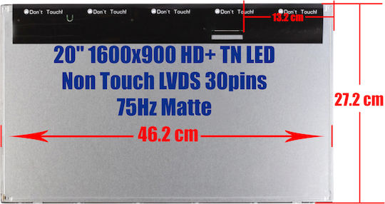 Лаптоп екран LED / Touch 1600x900 Матов за Laptop Hp Pavilion All-in-one 20-b309 1-SCR0836