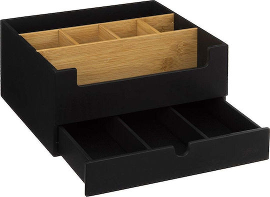 5Five Stand de organizare pentru cosmetice cu niveluri Negru 26x24x13cm